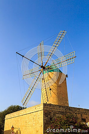 Historic windmill in Southern Europe Stock Photo