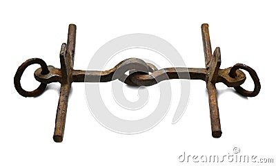 Historical and ancient metal object on a white background Stock Photo