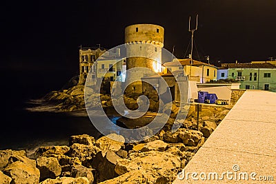 Historical architecture of Giglio island Stock Photo