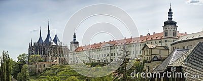 Historical architecture panorama, Kutna Hora, Prague Stock Photo