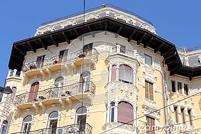 Historical architecture of San Remo, Italy Editorial Stock Photo