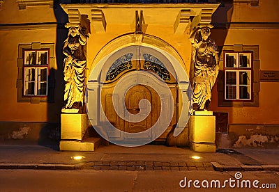 Historical architecture in Sibiu Stock Photo