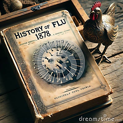 Fowl Plague, Historical_Avian_Influenza_Outbreaks_Bird_Flu_Spanish_Flu_Russian_Flu_Pandemics_H5N1_H1N1 Stock Photo