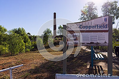 Copperfield chimney near Clermont Editorial Stock Photo