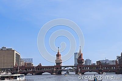 Historical bridge over the river Spree in Berlin Editorial Stock Photo