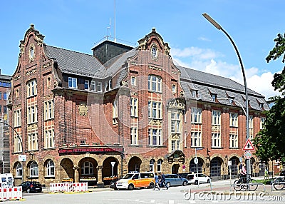 Historical Building in Downtown of the Hanse City Hamburg Editorial Stock Photo