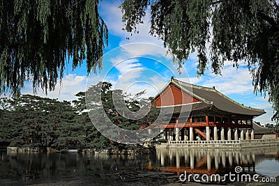 Historical building, Gyeongbukgung palace Stock Photo