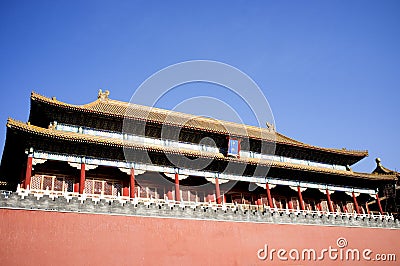 Historical Building inside Tiananmen Square Stock Photo