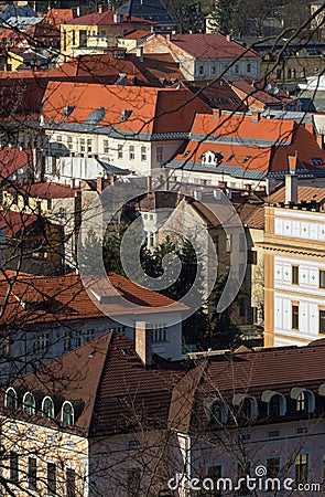 Historical buildings of Banska Bystrica Stock Photo