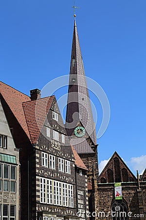 Historical buildings in Bremen, Germany Editorial Stock Photo