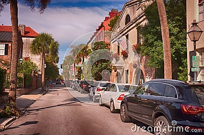 Historical buildings in the French Quarter Editorial Stock Photo