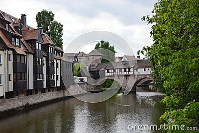 Historical Buildings in the Old Town of the Hanse City of Luebeck, Schleswig - Holstein Stock Photo