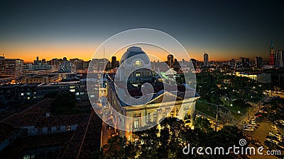 Historical buildings of Recife at twilight Stock Photo