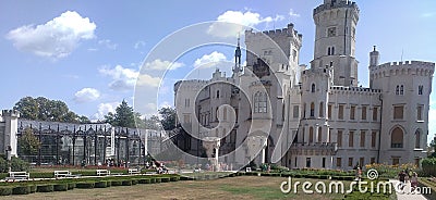 Castle with high trees and bushes Editorial Stock Photo
