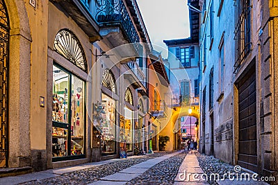 Centre of Orta San Giulio, Italy Editorial Stock Photo