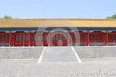 Historical Chinese building exterior in Forbidden City Stock Photo