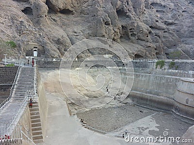 A historical Cisterns of tawila in Aden Editorial Stock Photo