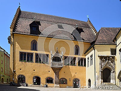 Historical City Hall in the Old Town of Regensburg, Bavaria Editorial Stock Photo