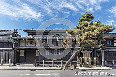 Historical city Takayama in Japan Stock Photo