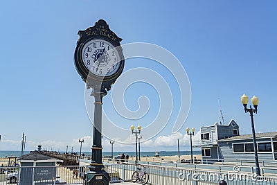 The historical clock of Seal beach Editorial Stock Photo