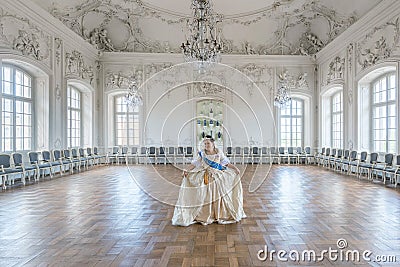 Historical cosplay. woman in the similitude of Catherine the Great, empress of Russia Stock Photo