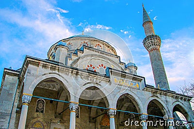 Historical and fascinating Sisli Mosque photographed in beautiful weather. Stock Photo