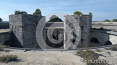 Historical fortress in heart of Pula Stock Photo