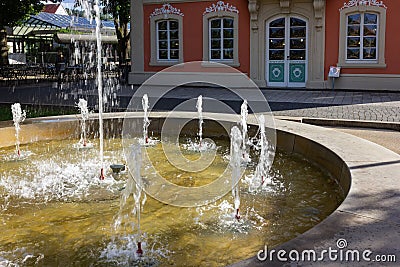 historical fountain at rokoko city park Stock Photo