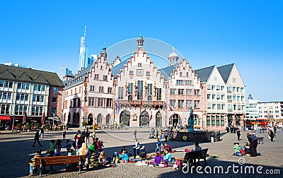 Historical Frankfurt Main, Germany Editorial Stock Photo