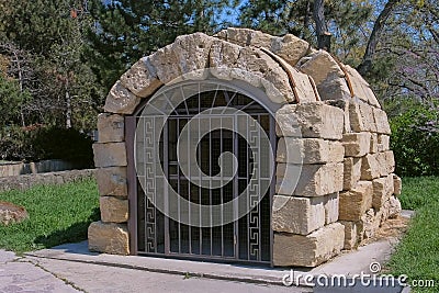 Ancient Greek monument Crypt Geroon in Russia, Anapa. Stock Photo