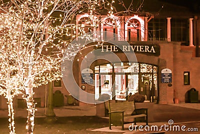 Historic Riviera, Lake Geneva, WI, Christmas Editorial Stock Photo