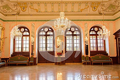 Historical luxurious ball room Stock Photo