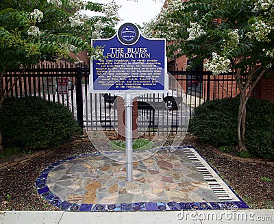 Blues Hall of Fame Marker Memphis, TN Editorial Stock Photo