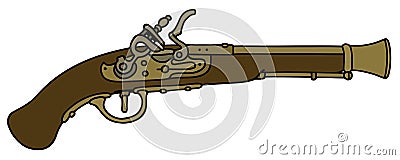 Historical matchlock pistol Vector Illustration