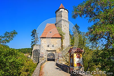 Historical medieval gothic castle of Zvikov, Czech Republic Stock Photo