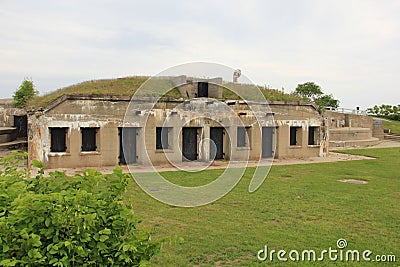 Historical military fort Preble in South Portland, Maine Stock Photo