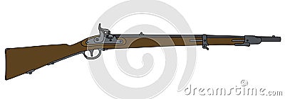 Historical military rifle Vector Illustration