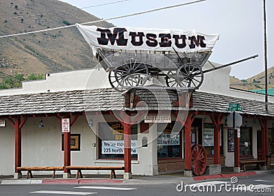 Historical Museum in the Western Town of Jackson, Wyoming Editorial Stock Photo