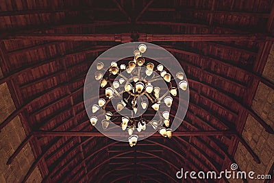 Historical old chandelier Stock Photo