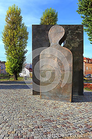 Historical Old Town quarter of Rzeszow, Poland - Cichociemnych park and square Editorial Stock Photo