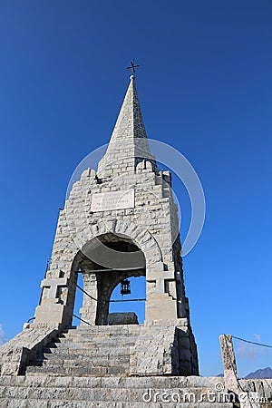 Historical Ossuary of Mount Cimone in memory of soldiers during Stock Photo