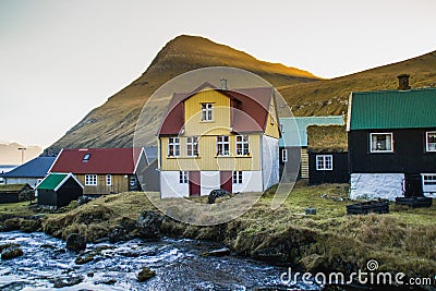 GjÃ³gv village, Faroe Islands Stock Photo