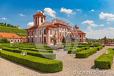 Historical public building of Troja castle, Prague, Czech Republic Stock Photo