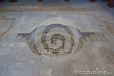 Historical relic bathing pool for Yang Guifei in Tang Huaqing Palace, Xian China Stock Photo