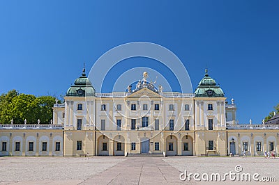 Historical residence of Polish magnate Klemens Branicki, Branicki Palace in Bialystok, Poland. Editorial Stock Photo