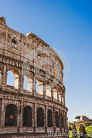 historical roman Colosseum ruins Stock Photo