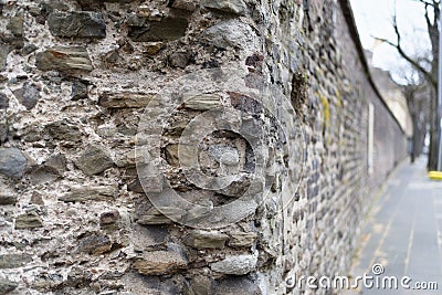 Historical roman wall in cologne Stock Photo