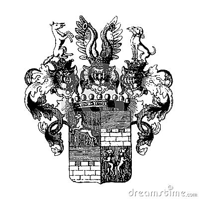 Historical shield Vector Illustration