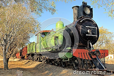 Historical steam train engine Stock Photo