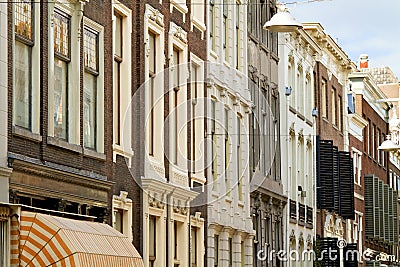 Historical street facade in Holland Stock Photo